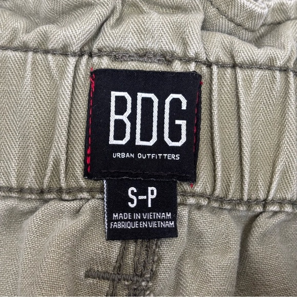 Urban Outfitters BDG Umber High Waist Paper Bag Painter Pants Army Olive Green S - Picture 8 of 10